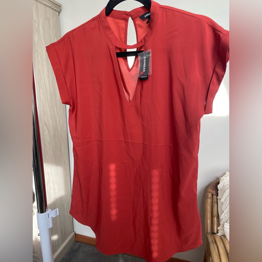 NWT Express Burnt Orange Sleeveless Top, Size Small